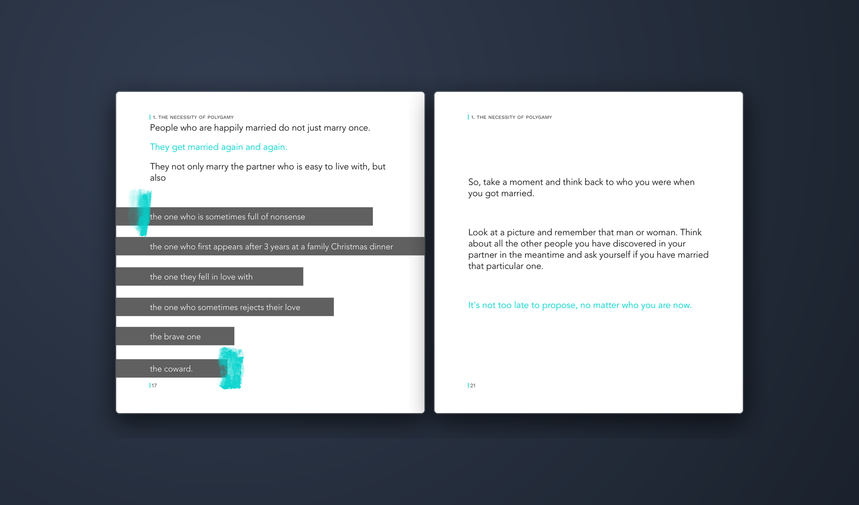 Two pages from 10 Habits of Happy Relationships